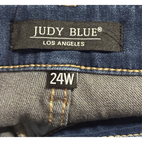 Judy Blue Jeans Womens 24W Blue Stretch Denim Dark Wash Boyfriend Style Casual - Picture 6 of 6